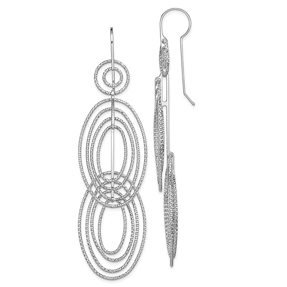 925 Sterling Silver Oval Drop Dangle Chandelier Earrings for Women | Elegant Fine Jewelry Gift for Her | Perfect for Weddings, Parties & Special Occasions