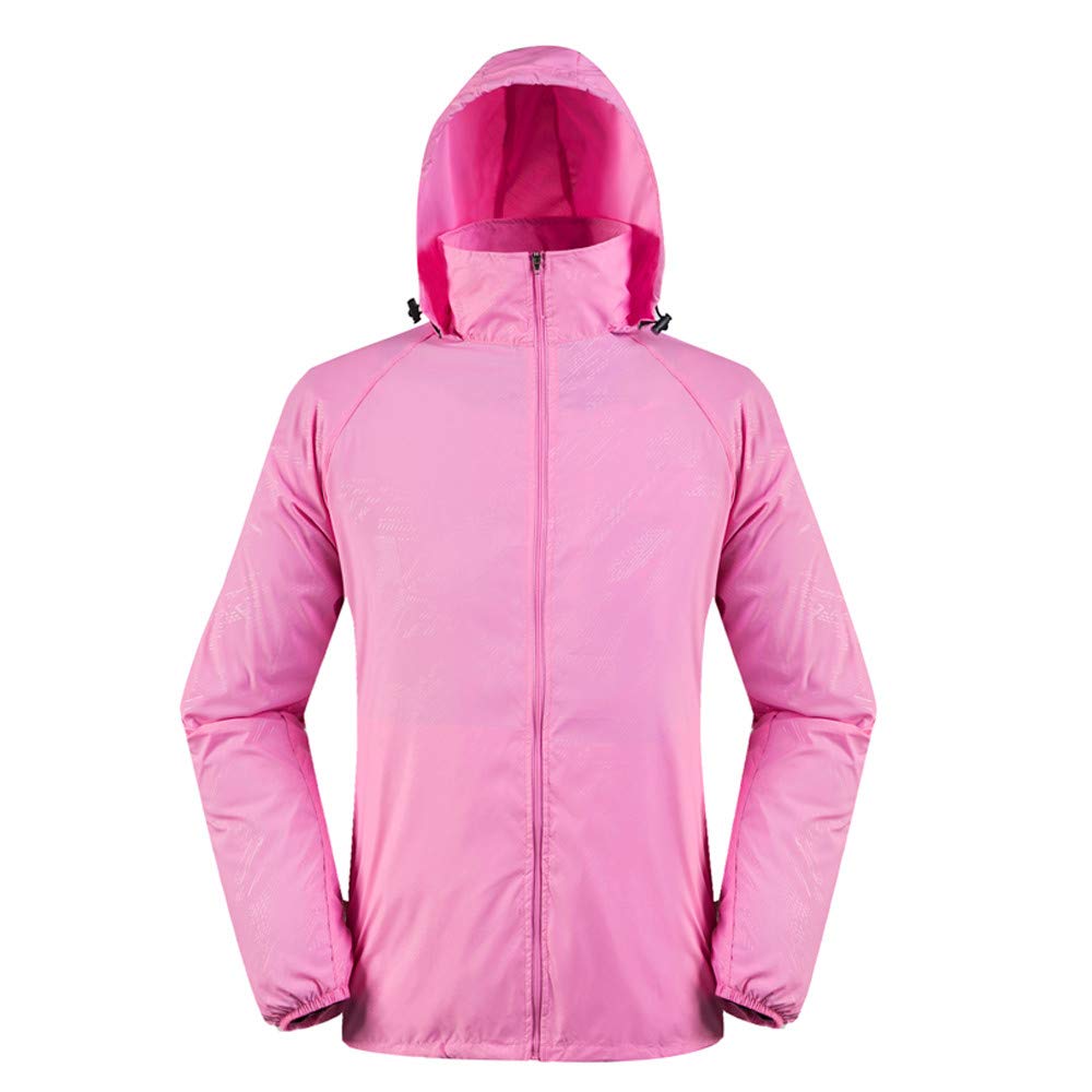 Realdo Women's & Men's Waterproof Jacket - Lightweight Windbreaker, Quick-Dry Running Coat with Storage Bag for Hiking, Camping & Outdoor Activities