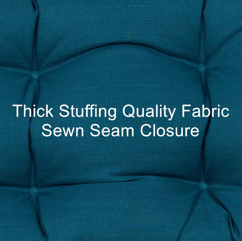 QILLOWAY Outdoor Patio Wicker Seat Cushion Set - 5 Piece Loveseat Cushions with U-Shape & Lumbar Pillows for Patio Furniture, Wicker Sofa, Bench, Porch, Settee - Waterproof & UV Resistant - Peacock Blue - Perfect for Backyard, Garden & Poolside Relaxation