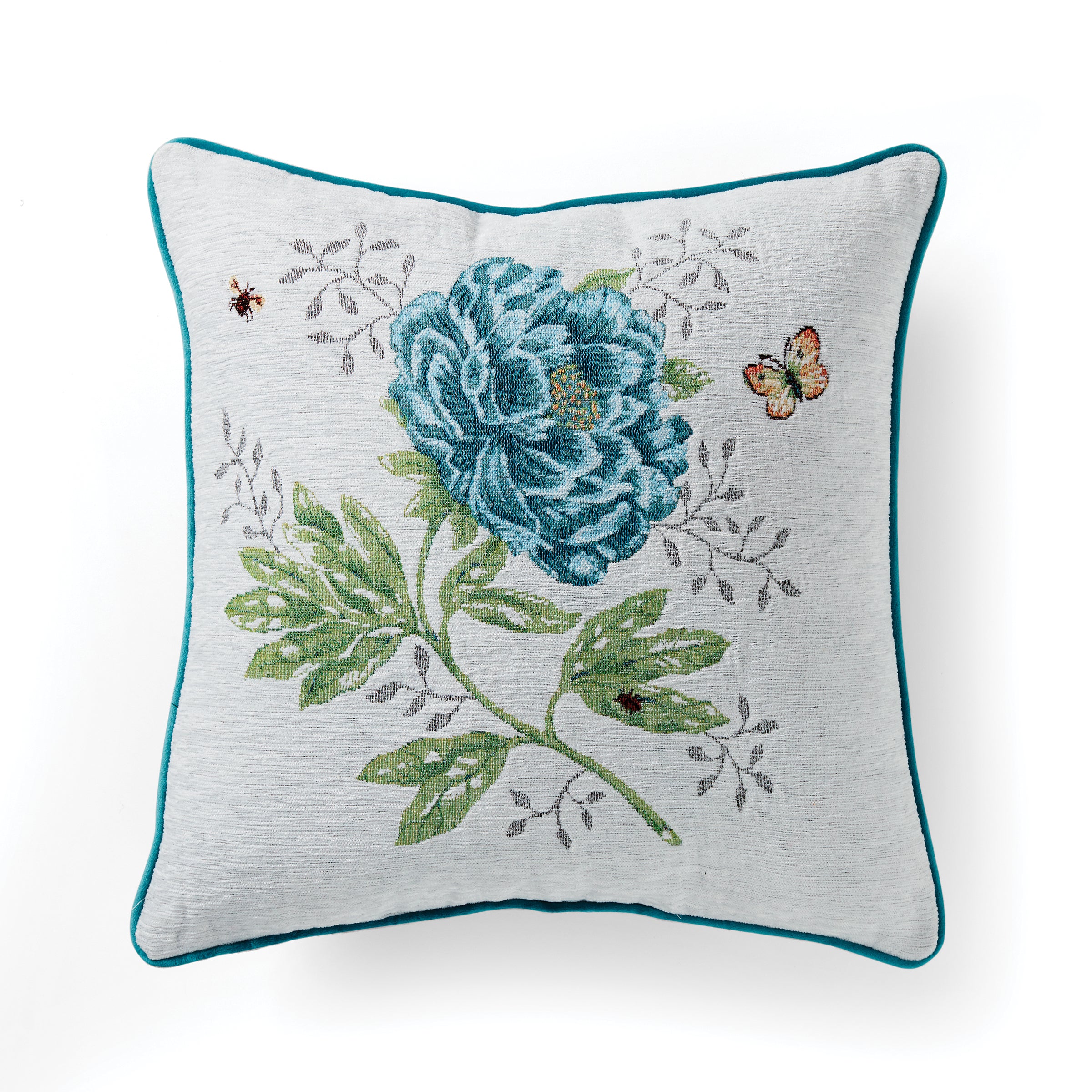 Butterfly Meadow Tapestry Pillow 18x18 Inches - Bohemian Home Decor for Living Room, Bedroom & Dorm