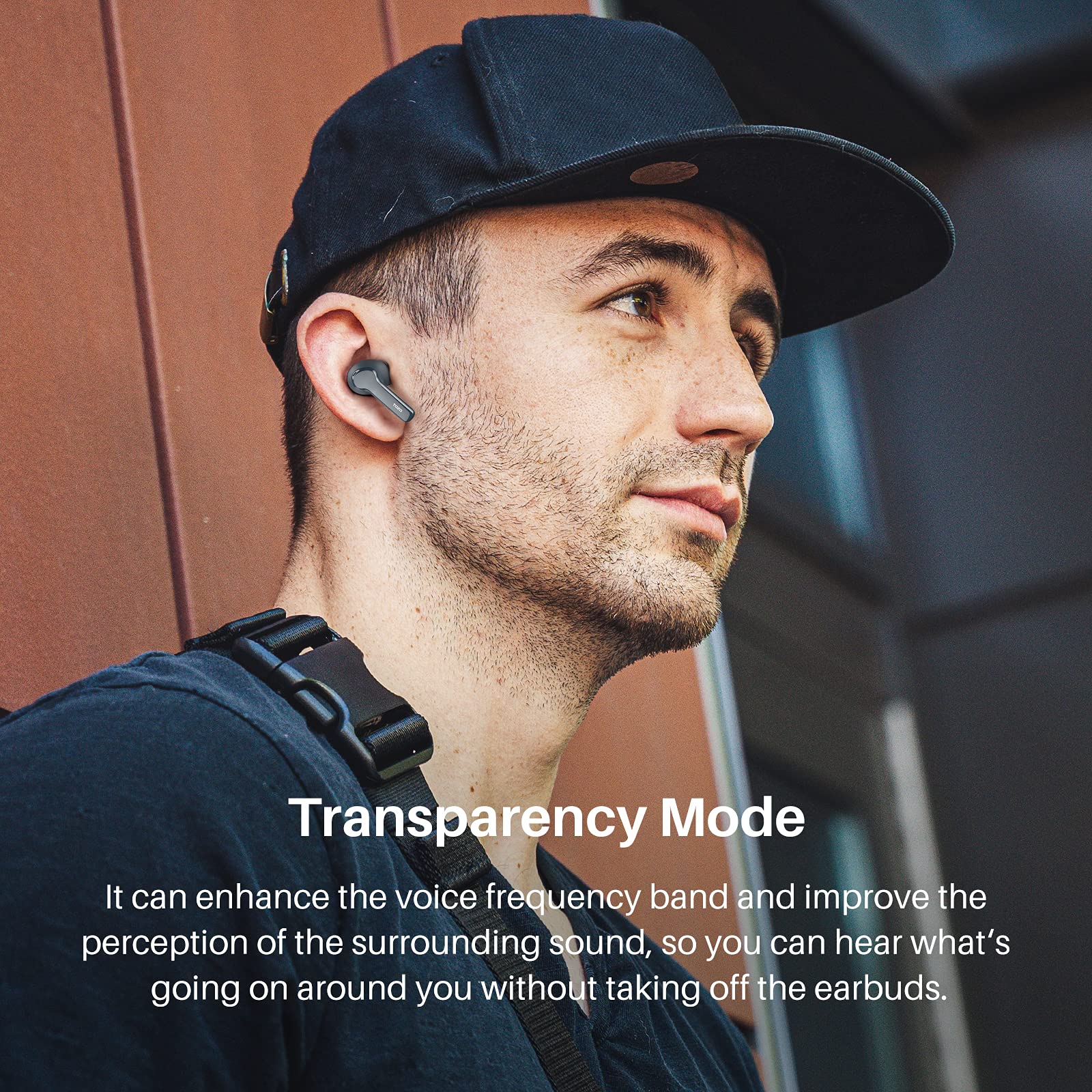 TOZO NC2 Hybrid Active Noise Cancelling Wireless Earbuds with Bluetooth 5.2, IPX6 Waterproof, In-Ear Detection & Deep Bass - Perfect for Workouts, Commuting & Travel