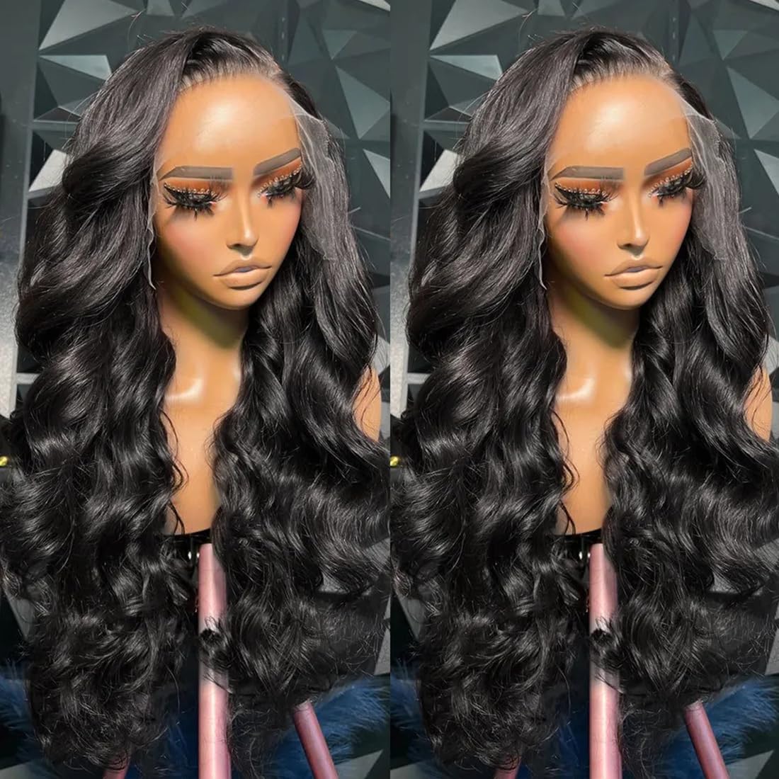 13x4 Body Wave Lace Front Wigs Human Hair 180% Density HD Lace Frontal Wigs for Women - 9A Glueless Pre-Plucked with Baby Hair, 38 Inch - Perfect for Daily Wear, Parties & Special Occasions