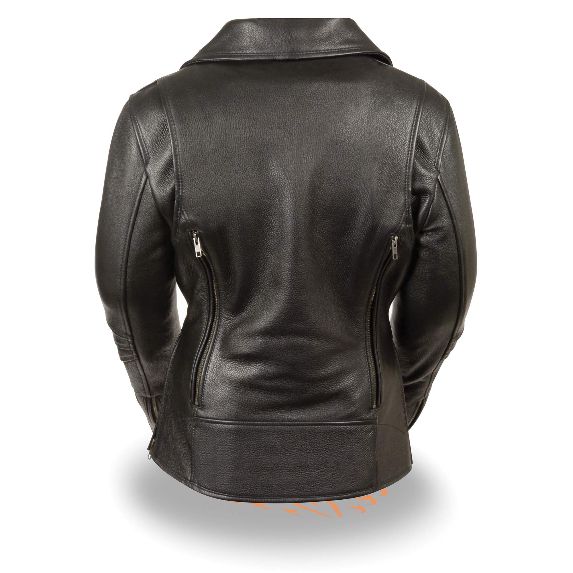 Milwaukee Leather Women's Classic Black Lightweight Long Vented Motorcycle Jacket MLL2581 - Perfect for Riding, Commuting & Outdoor Adventures