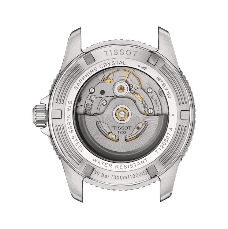 Seastar 1000 Automatic 40mm Men's Watch with Turquoise Dial & Stainless Steel Bracelet - Perfect for Diving, Swimming, and Everyday Wear