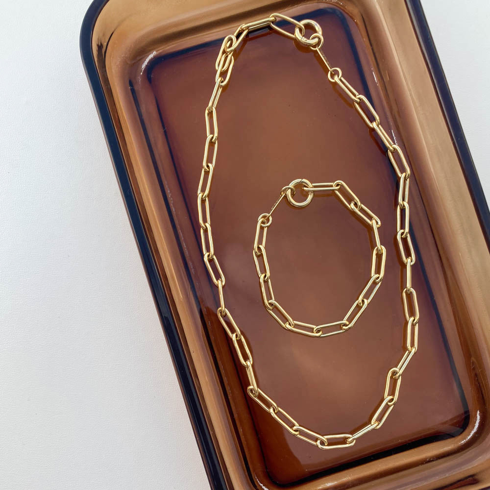Stylish Gold Boyfriend Paperclip Chain Necklace - Perfect for Everyday Wear, Layering & Gift Giving