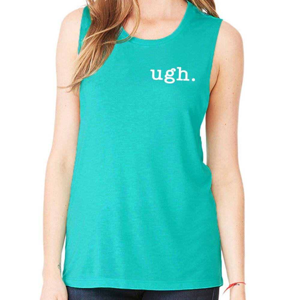 Funny Sarcastic Workout Muscle Tank Top - Ugh Gym Running Shirt for Women & Men - Perfect for Fitness, Jogging and Humorous Workout Sessions