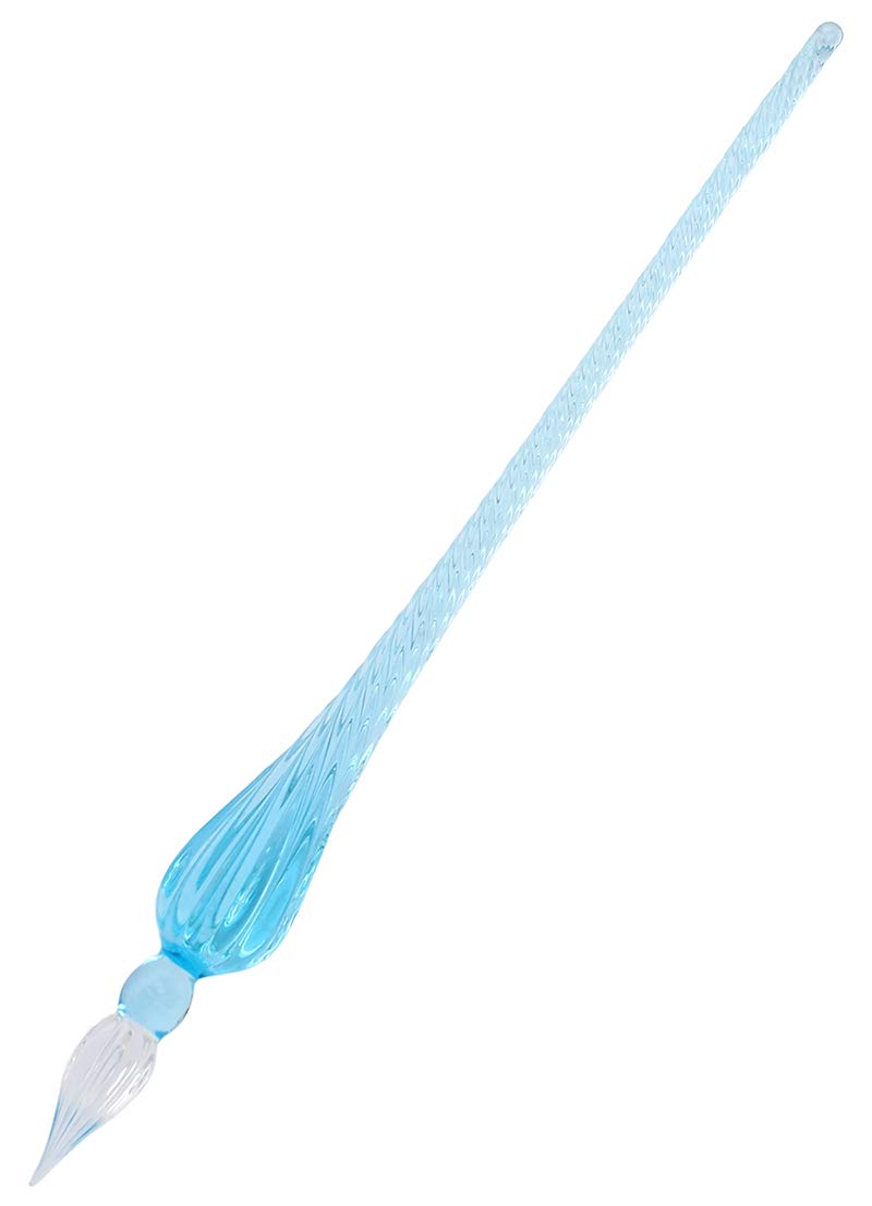 XIAOYU Handmade Glass Dip Pen for Writing, Drawing & Calligraphy - Lake Blue Calligraphy Set with Gift Box | Perfect for Journaling, Lettering & Artistic Gifts