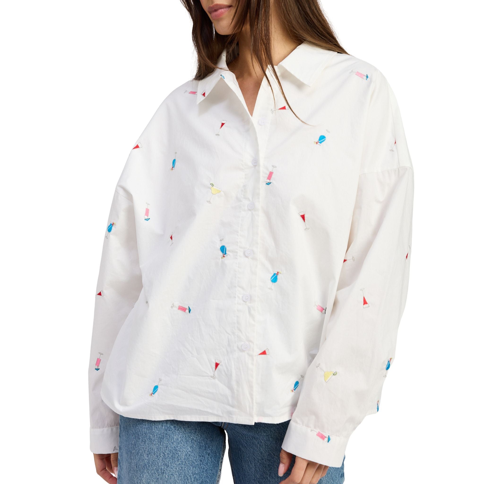 Nellie Women's Stylish Cocktail Button-Up Shirt for Parties, Dates & Office Wear | Elegant Blouse for Casual & Formal Occasions
