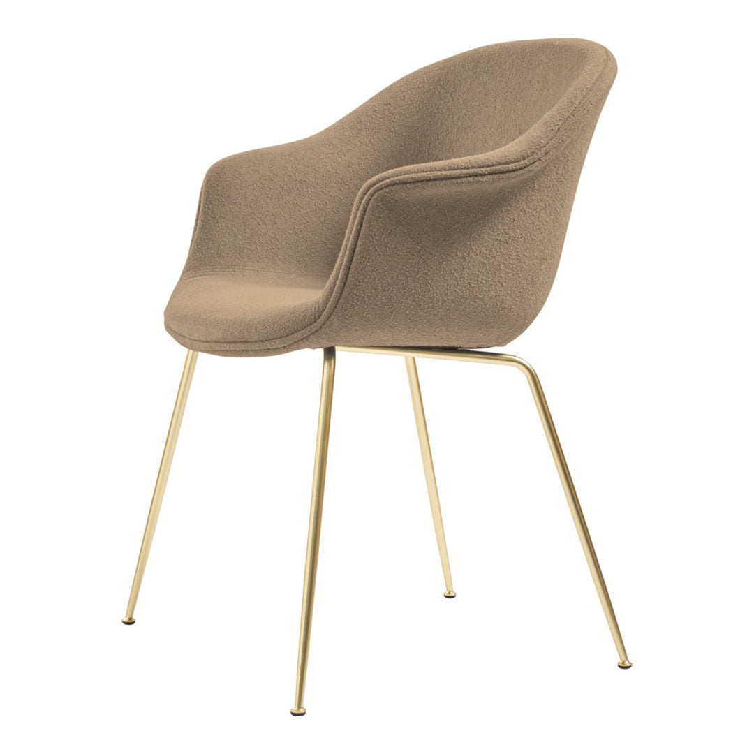 Bat Dining Chair with Conic Base - Fully Upholstered Modern Kitchen Chair for Dining Room, Restaurant & Cafe