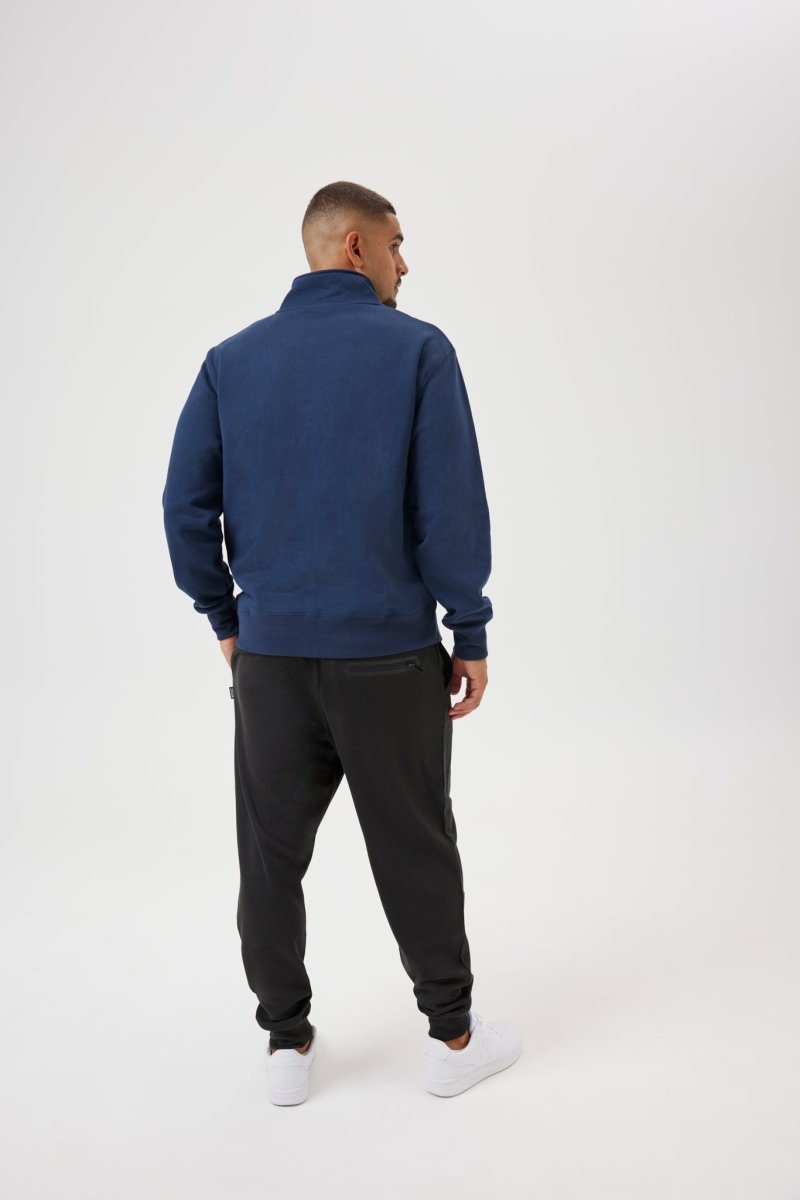 INSPORT Men's Alaska Quarter Zip Fleece Pullover - Navy Blue | Lightweight & Warm for Outdoor Activities, Hiking & Casual Wear