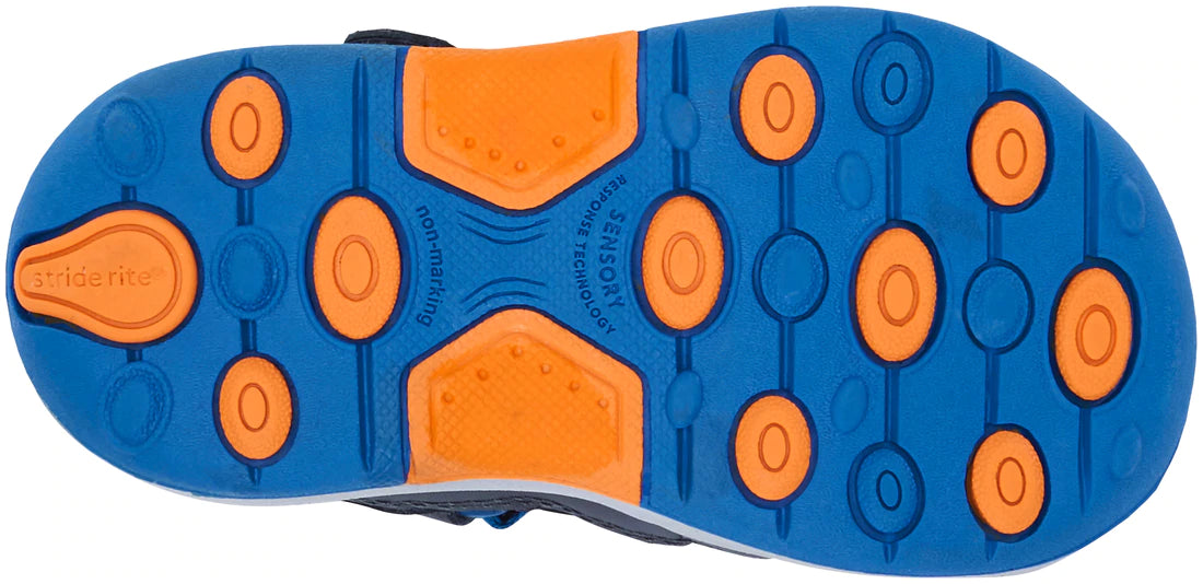 Stride Rite Grey Multi Wade Soft Motion Baby Sandals for Boys & Girls - Comfortable Walking & Playtime Outdoor Shoes for Toddlers