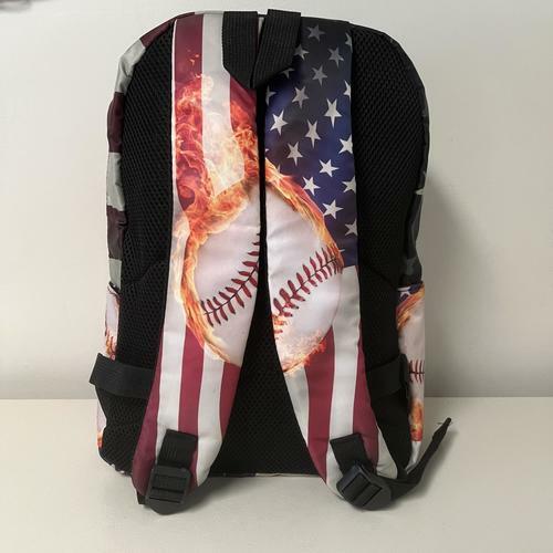 American Flag Baseball Backpack for Boys & Girls - Durable School Book Bag for Kids - Perfect for Sports, School & Travel