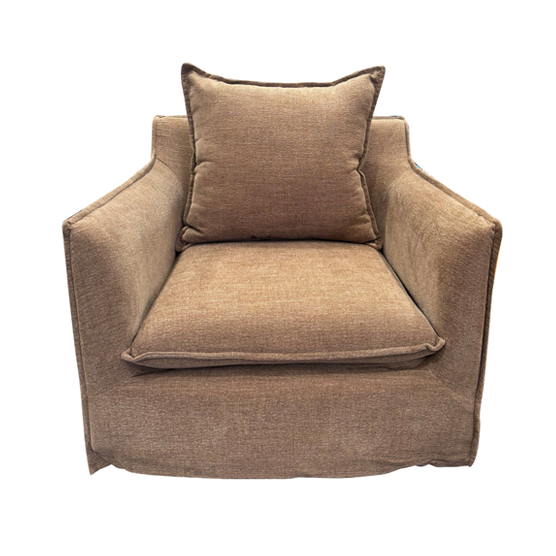 Felicity Armchair - Modern Tufted Accent Chair in Tawny Brown | Perfect for Living Room, Bedroom, or Office Decor