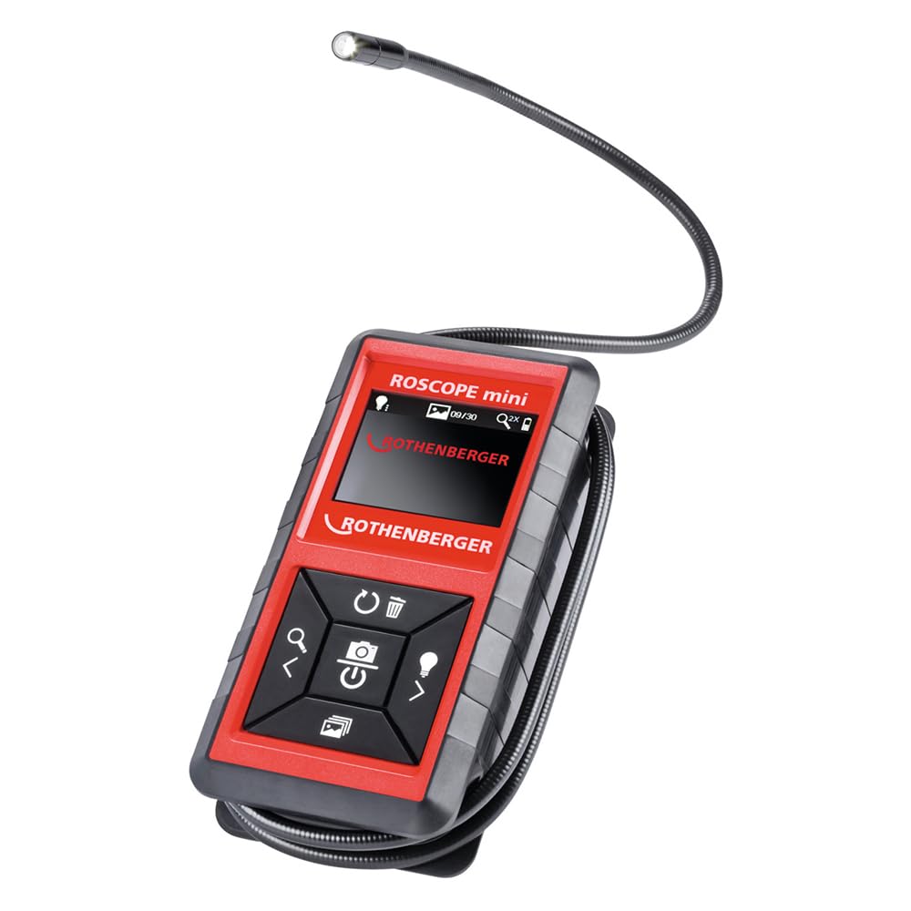 Rothenberger ROSCOPE Mini Inspection Camera - 5.5mm Waterproof Endoscope with 6 LED Lights & 3.5m Cable - Perfect for Plumbing, HVAC, Automotive & Home Repairs