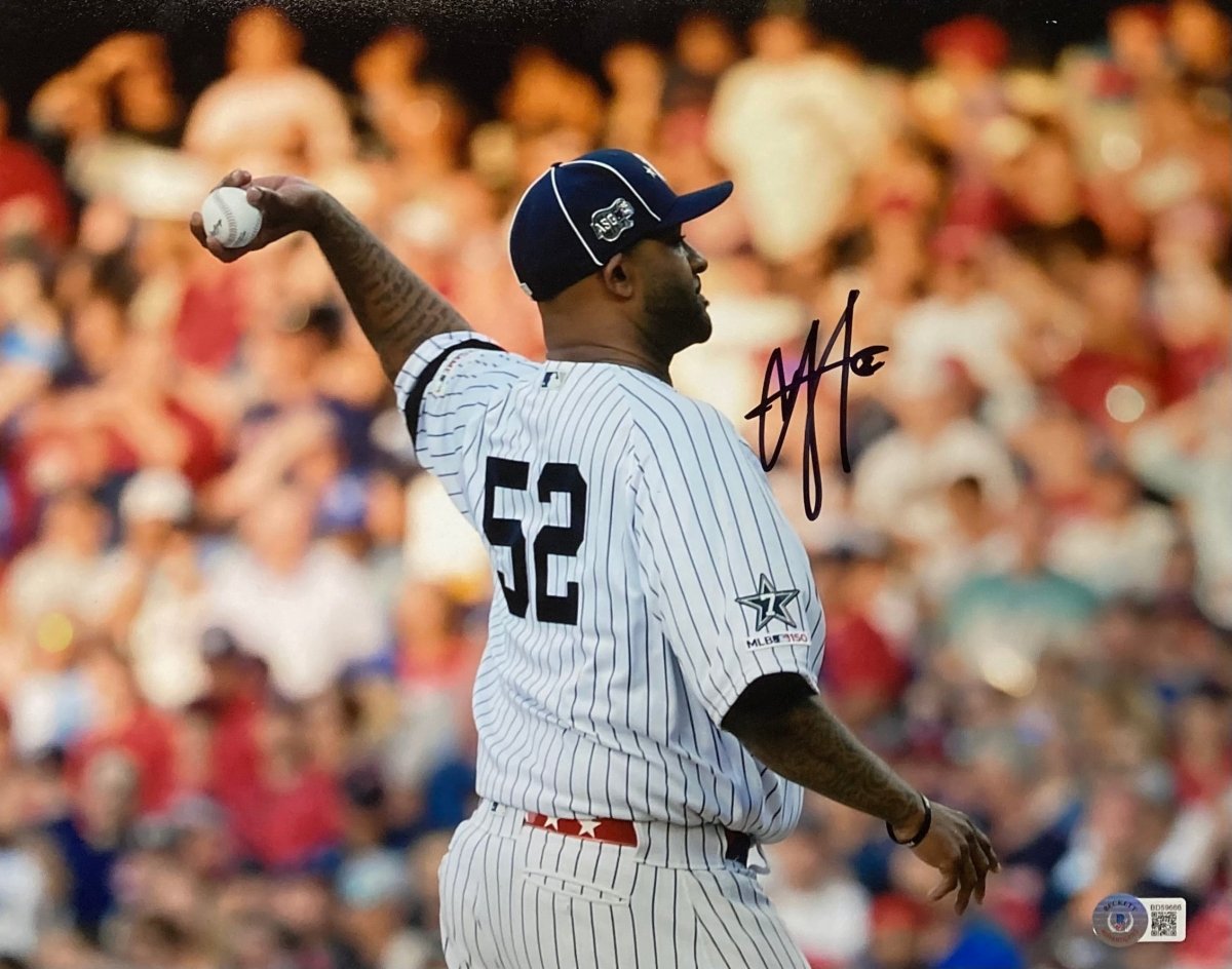 CC Sabathia Autographed 11x14 New York Yankees First Pitch Photo - Limited Edition Collectible for Baseball Fans & Memorabilia Enthusiasts - Perfect for Man Cave, Sports Bar, or Yankees Fan Gift
