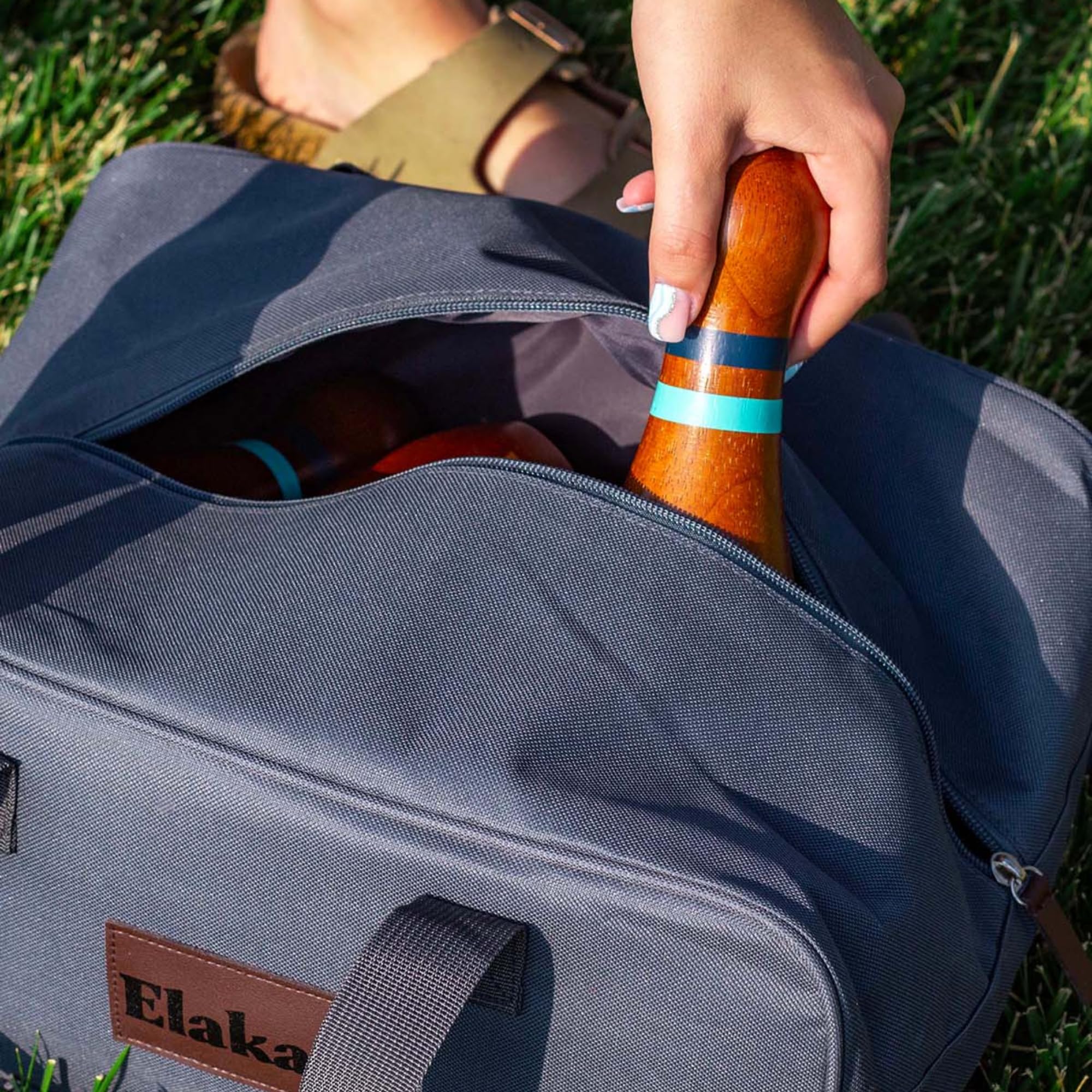 Premium Lawn Bowling Set for Adults & Family - Outdoor Games with Carry Bag - Perfect for Backyard, Picnic, and Beach Fun