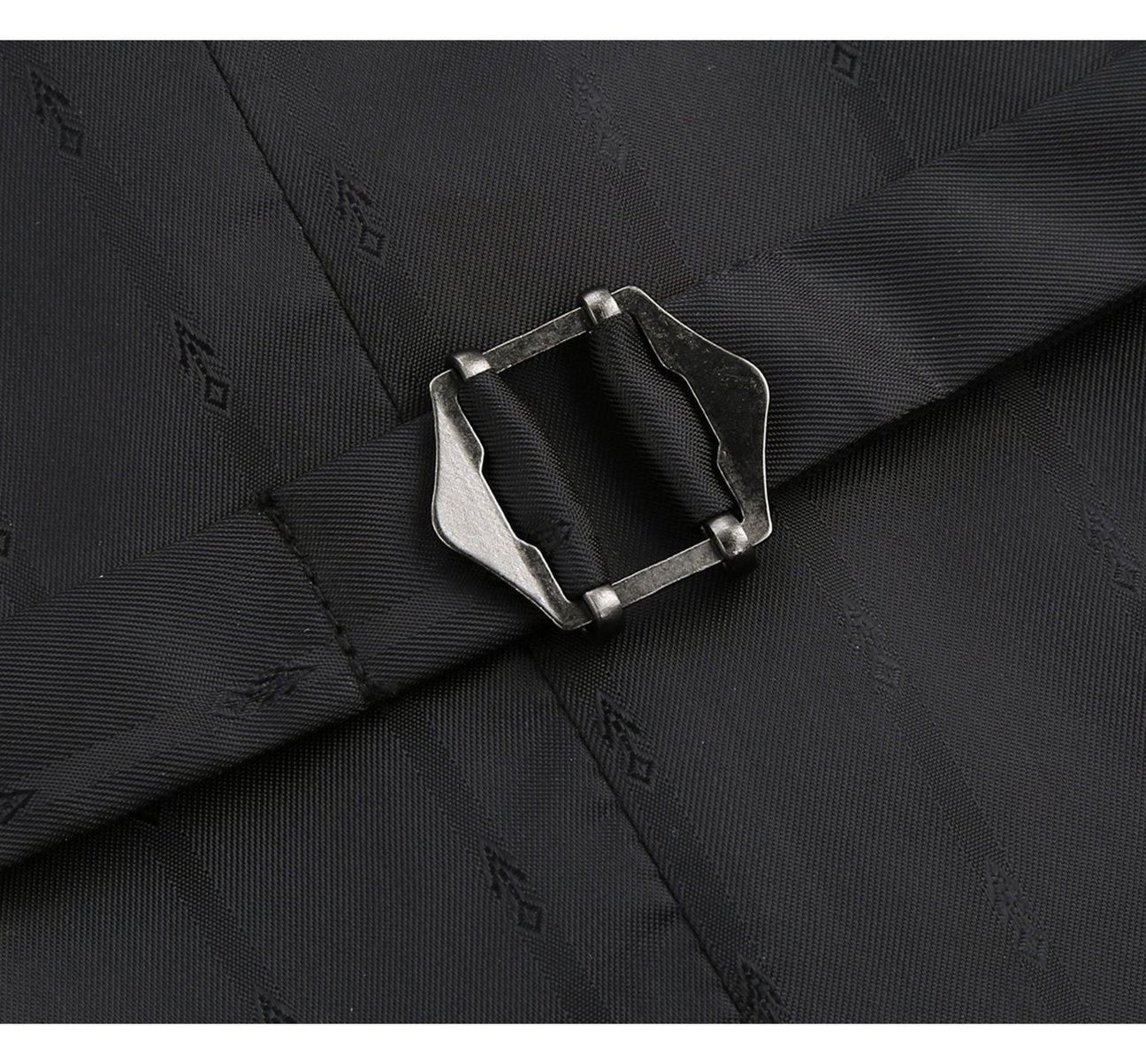 Alessandro Vitello by Renoir Men's Charcoal Gray Button Formal Suit Vest - Regular Fit Waistcoat for Business & Wedding - Premium Slim Fit Vest for Office & Special Occasions