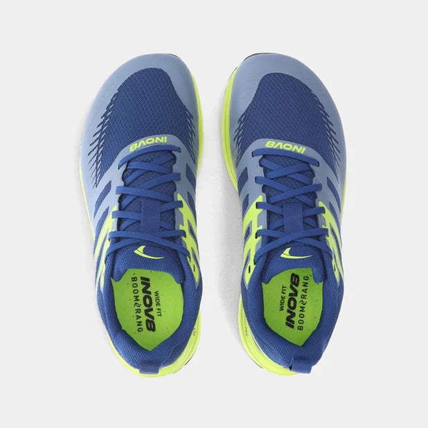INOV8 Men's TrailFly Max Wide Trail Running Shoes - Blue/Lime/Black - Lightweight & Durable for Hiking, Trail Running & Outdoor Adventures
