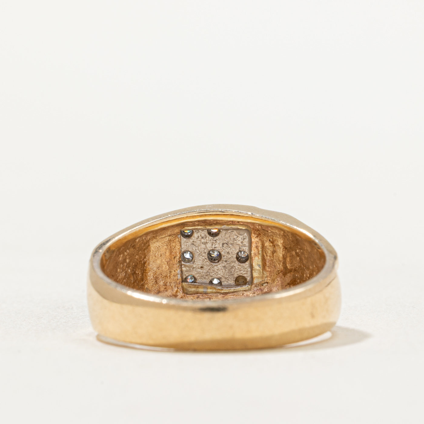 0.05ctw Diamond Grid Tapered Ring - Size 7 | Elegant Stackable Band for Women | Perfect for Engagement, Wedding, Anniversary & Everyday Wear
