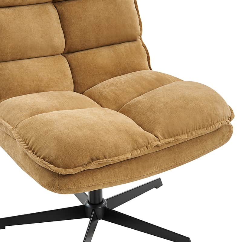 Simon Armless Office Chair with Thick Cushion - Ergonomic Comfort for Home Office, Study, and Workspace - Perfect for Long Hours of Sitting
