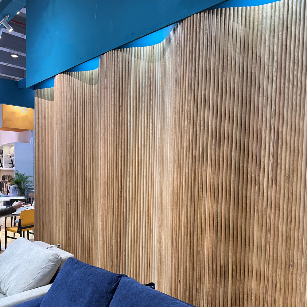 WOODFLEX Flexible Solid Paulownia Wood Slat Wall Panel 106