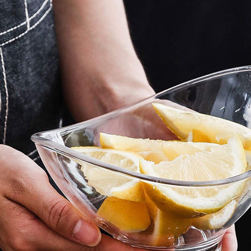 DOITOOL 13cm Transparent Acrylic Salad Bowl - Creative Kitchenware for Fruits, Vegetables & Snacks | Microwave Safe, BPA-Free | Perfect for Restaurants, Home Kitchen & Office Lunch