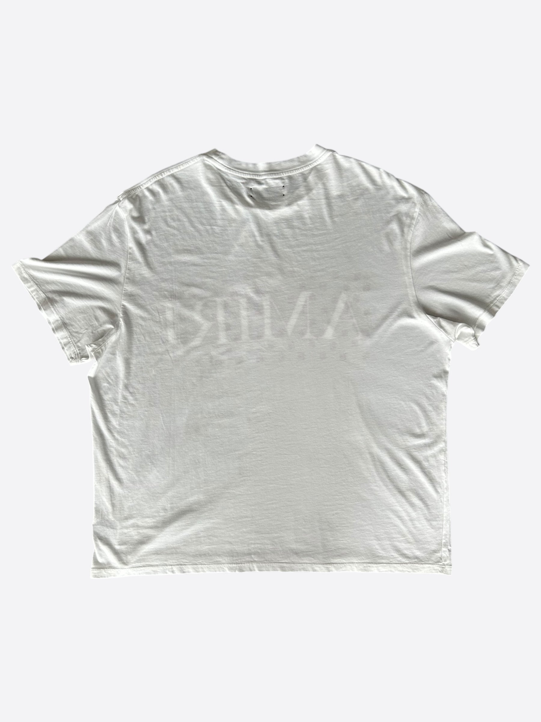 Amiri White & Red MA Paisley Logo T-Shirt for Men - Stylish Graphic Tee for Casual Wear, Street Fashion & Everyday Outfits