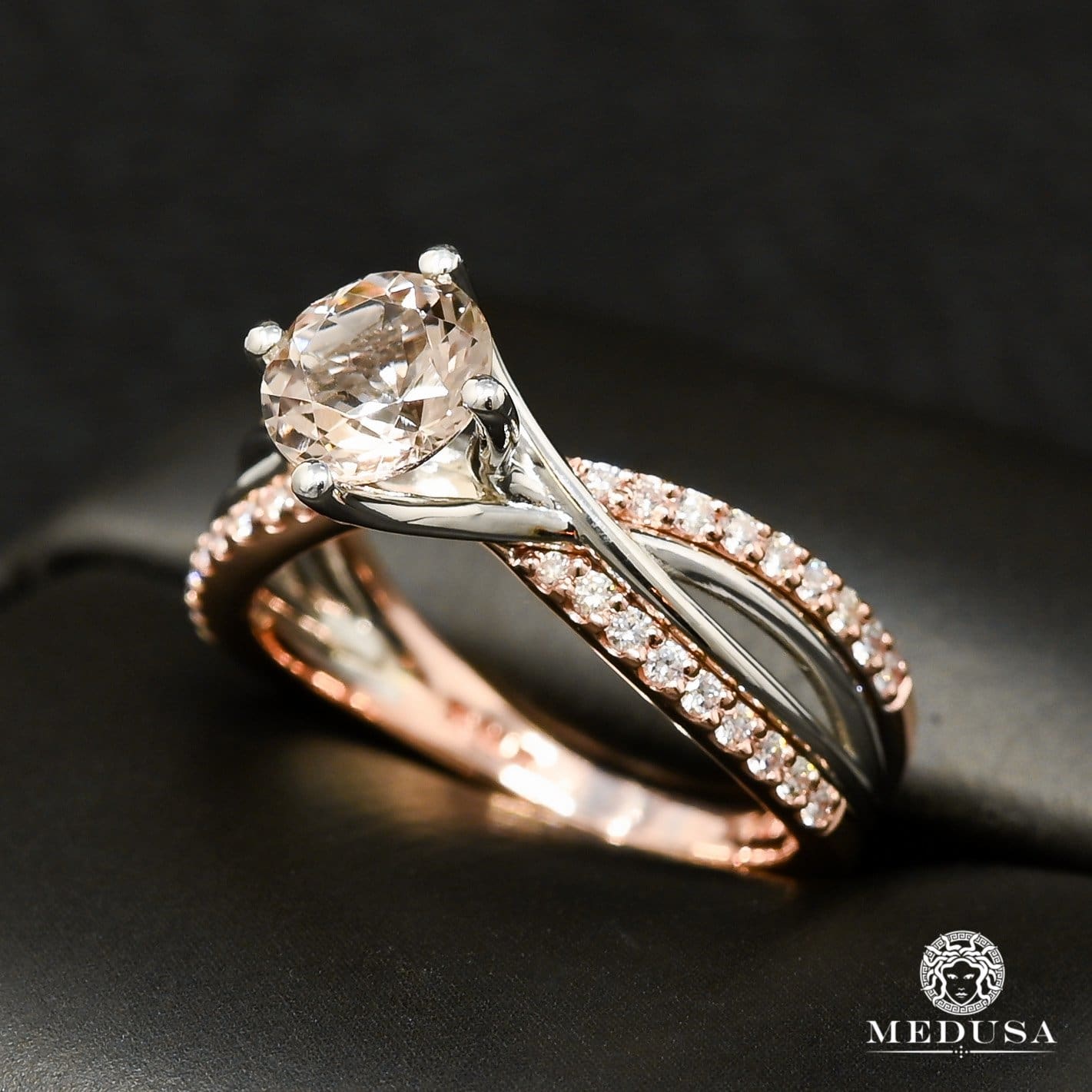 Morganite D5 Diamond Ring - Elegant Pink Morganite & Diamond Jewelry for Women | Perfect for Engagement, Wedding, Anniversary & Special Occasions