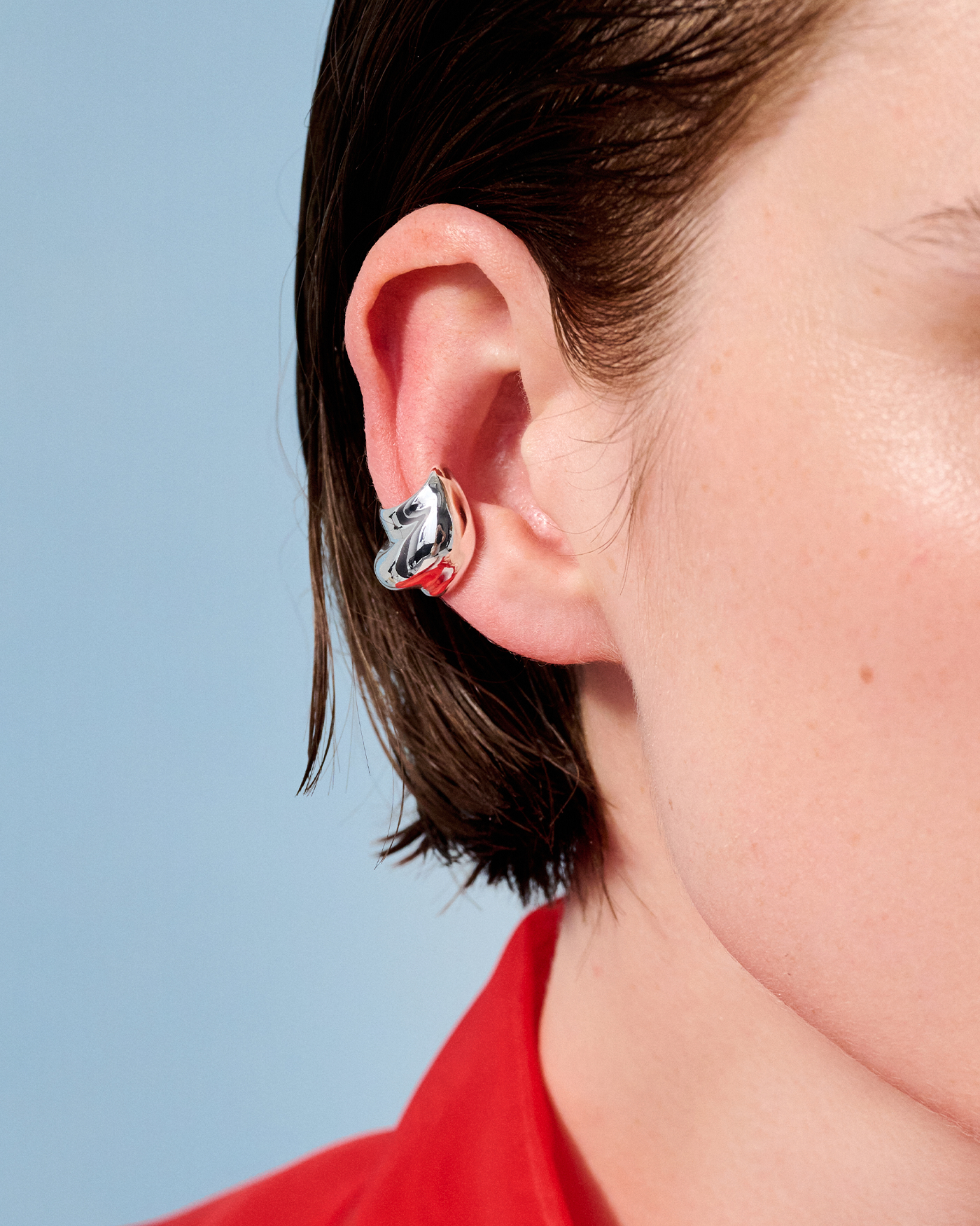 Lydia Silver Ear Cuff - Elegant Boho Earrings for Women, Perfect for Parties, Weddings & Everyday Wear