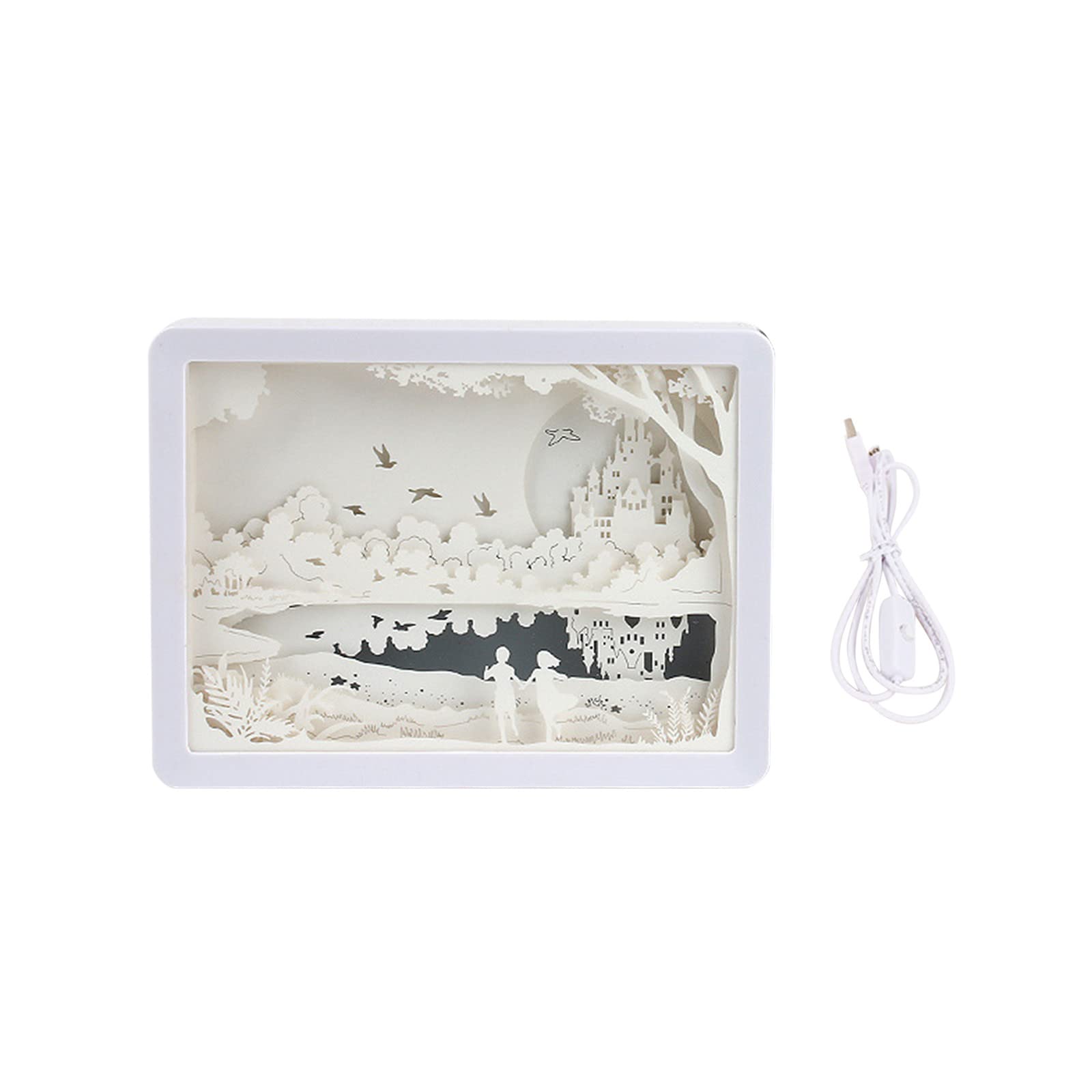 3D Shadow Box Lamp - Holiday Creative Home Decor Photo Frame Night Light for Bedroom, Living Room | Perfect for Christmas Gifts, Birthday Presents & Cozy Atmosphere Lighting