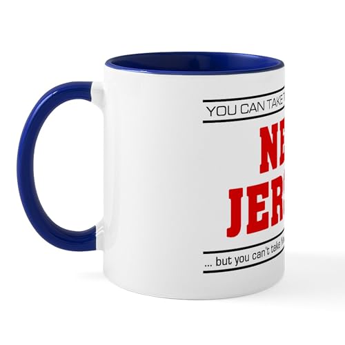 White/Navy Inside - Girl From New Jersey' Mug