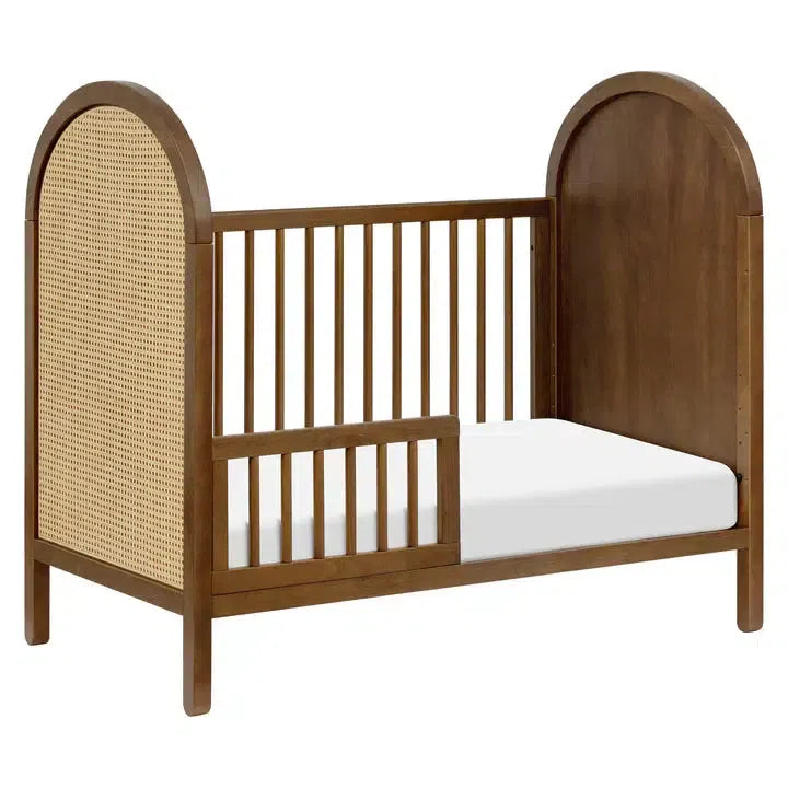 Babyletto Bondi Cane 3-in-1 Convertible Crib - Natural Walnut Finish with Woven Cane Sides | Eco-Friendly Nursery Furniture for Newborn to Toddler | Perfect for Modern Baby Rooms & Gender-Neutral Nurseries