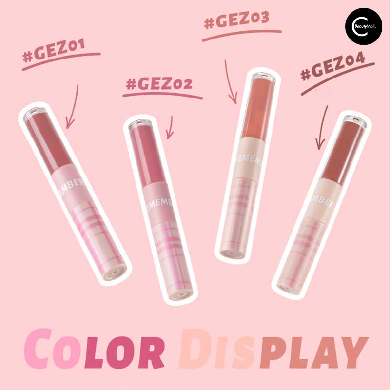 LEEMEMBER Dual Ended Lip Tint - Long Lasting Matte & Glossy Lipstick Set for Day & Night Wear | Perfect for Parties, Dates & Everyday Makeup