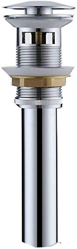 Chrome Pop Up Drain Stopper with Overflow - Bathroom Sink Drain Stopper for Lavatory Vanity - Perfect for Bathroom Sink, Kitchen Sink & Bathtub Drainage