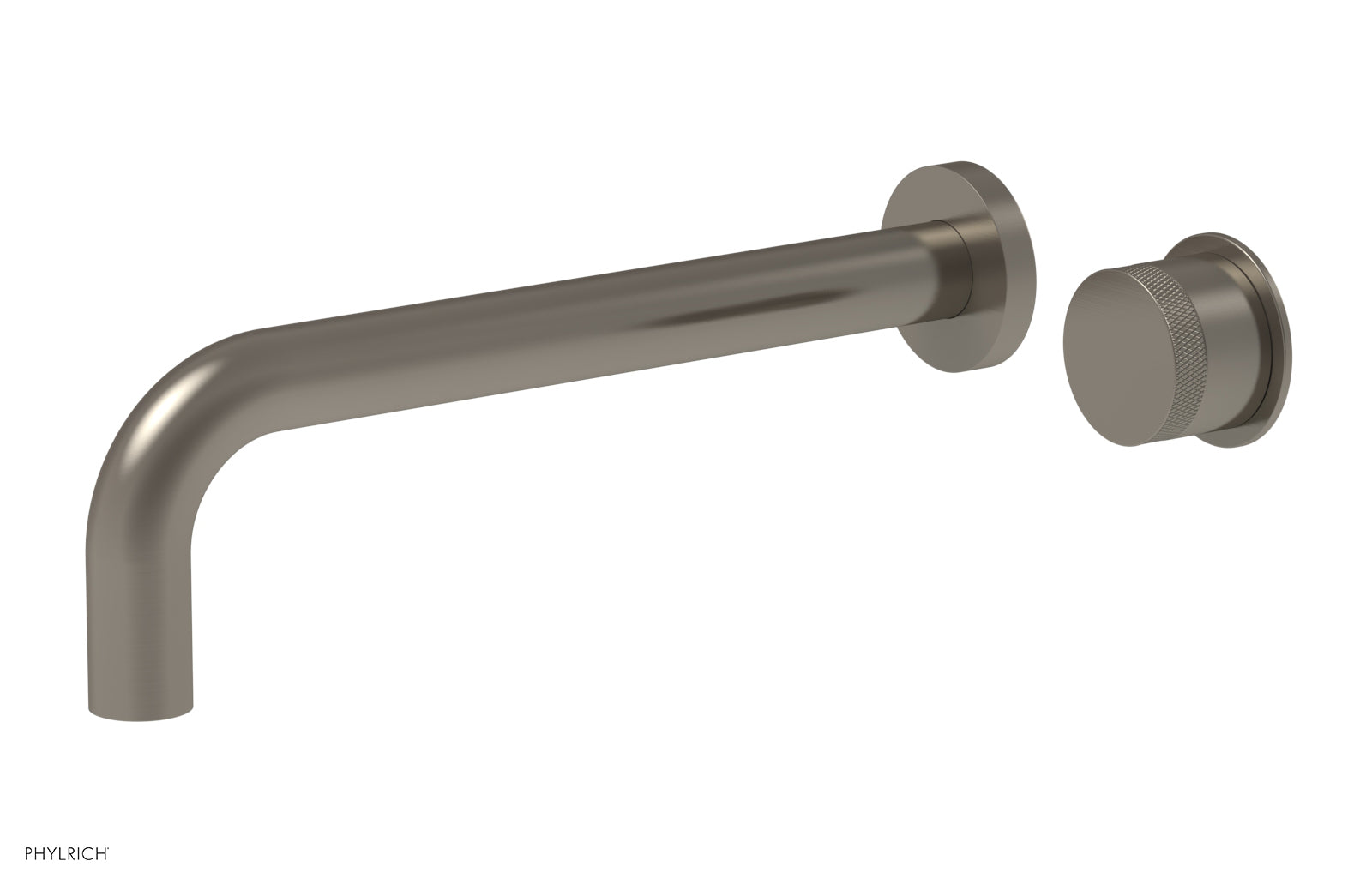 Basic II 10 Single Handle Wall Mount Lavatory Faucet Set with Knurled Handle - 230 18 10 - Perfect for Bathroom Sink, Powder Room & Guest Bath Installation