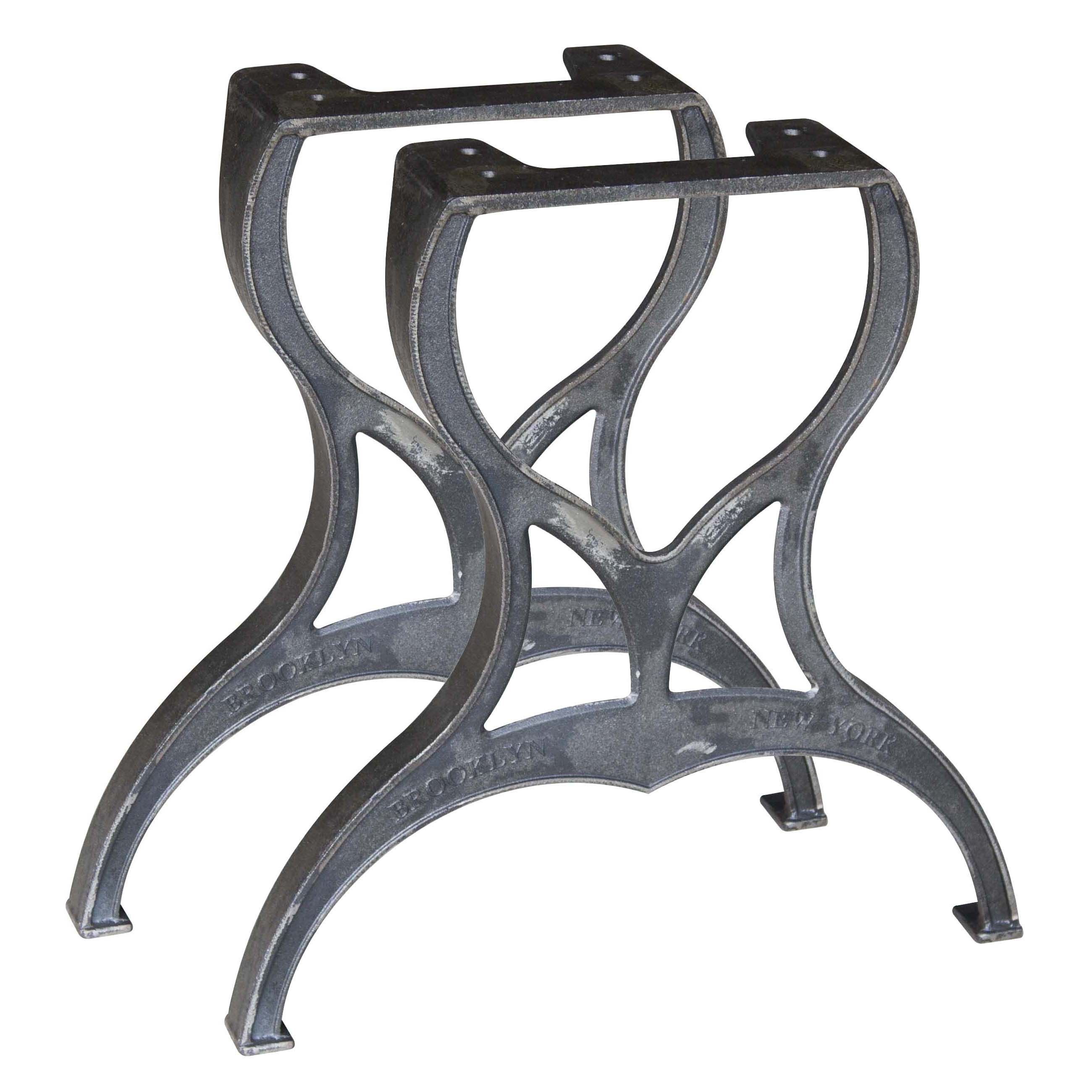 Heavy Duty Cast Iron Dining Table Legs - YW CL 003 - Rustic Industrial Style Table Supports for Kitchen, Restaurant & Outdoor Furniture (Set of 4)