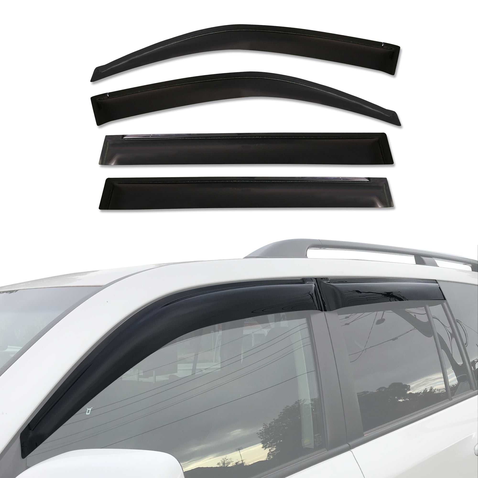 Toyota Land Cruiser 200 (LC200) Weather Shields & Window Deflectors (2007-2021) - Rain Guards for All-Weather Protection & Off-Road Adventures