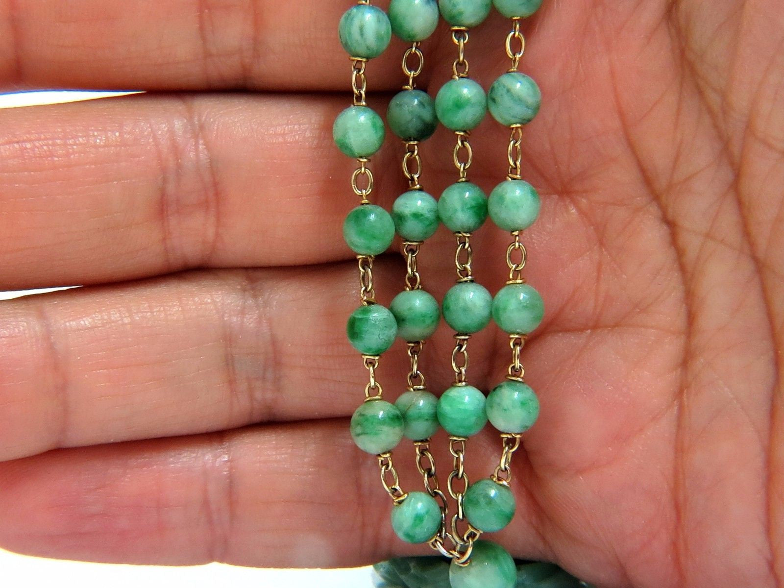 GIA Certified 210 Carat Natural Jade Bead Necklace - Untreated & Unenhanced - Elegant Jewelry for Women, Perfect for Weddings, Parties & Special Occasions