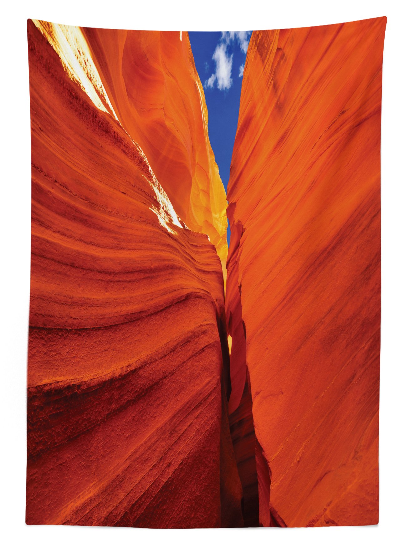 Ambesonne Americana Outdoor Tablecloth - Grand Canyon USA Nature Geology Rippled Rocks Design - Washable Picnic Table Cover 58