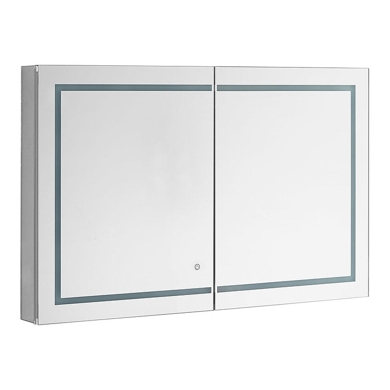 Aquadom Royale Plus 48x30 Inch LED Bathroom Medicine Cabinet with Mirror - Modern Waterproof Storage for Bathroom Essentials, Makeup & Toiletries (Perfect for Home, Spa, Hotel Renovation)