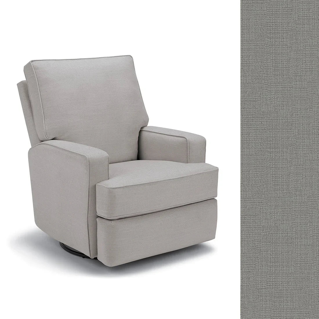 Best Power Swivel Recliner Chair - Ergonomic Massage & Heating for Living Room, Home Theater & Office - Adjustable Kersey Fabric Recliner with USB Charging Ports