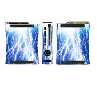 Xbox 360 Console Skin with Lightning Strike Design - Durable Protective Cover for Gaming & Display - Perfect for Gamers & Collectors