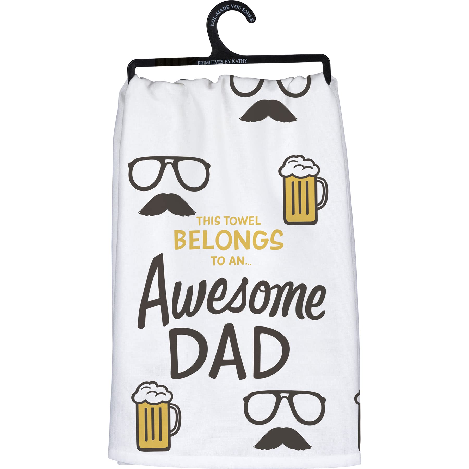 Primitives by Kathy Awesome Dad Decorative Kitchen Towel - Funny Father's Day Gift, Housewarming Present & Unique Home Decor for Kitchens, Man Caves or Garages