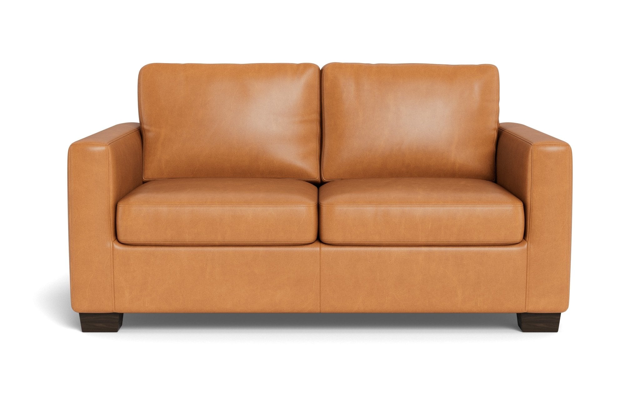 Track 62 Genuine Leather Loveseat Sofa - Modern Two-Seater Couch for Living Room, Lounge & Office - Comfortable Leather Recliner for Home Decor