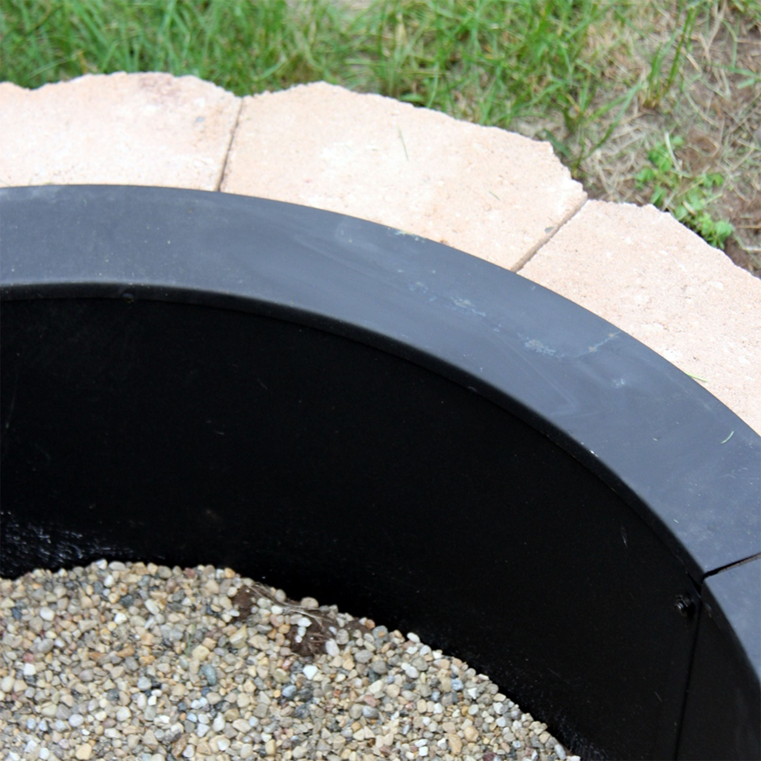 Durable In-Ground Fire Pit Ring Insert by Sunnydaze - DIY Fire Ring for Backyard, Patio, and Camping Outdoor Gatherings