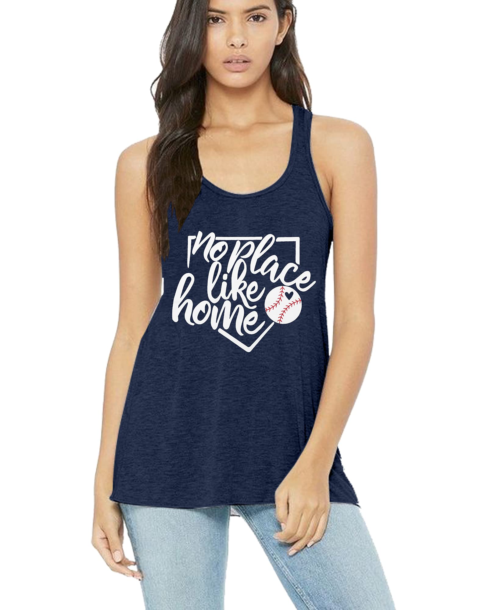 Women's Baseball Mom Tank Top - Funny Softball Graphic Tee Sleeveless Shirt for Summer | Perfect for Games, Practice & Casual Wear
