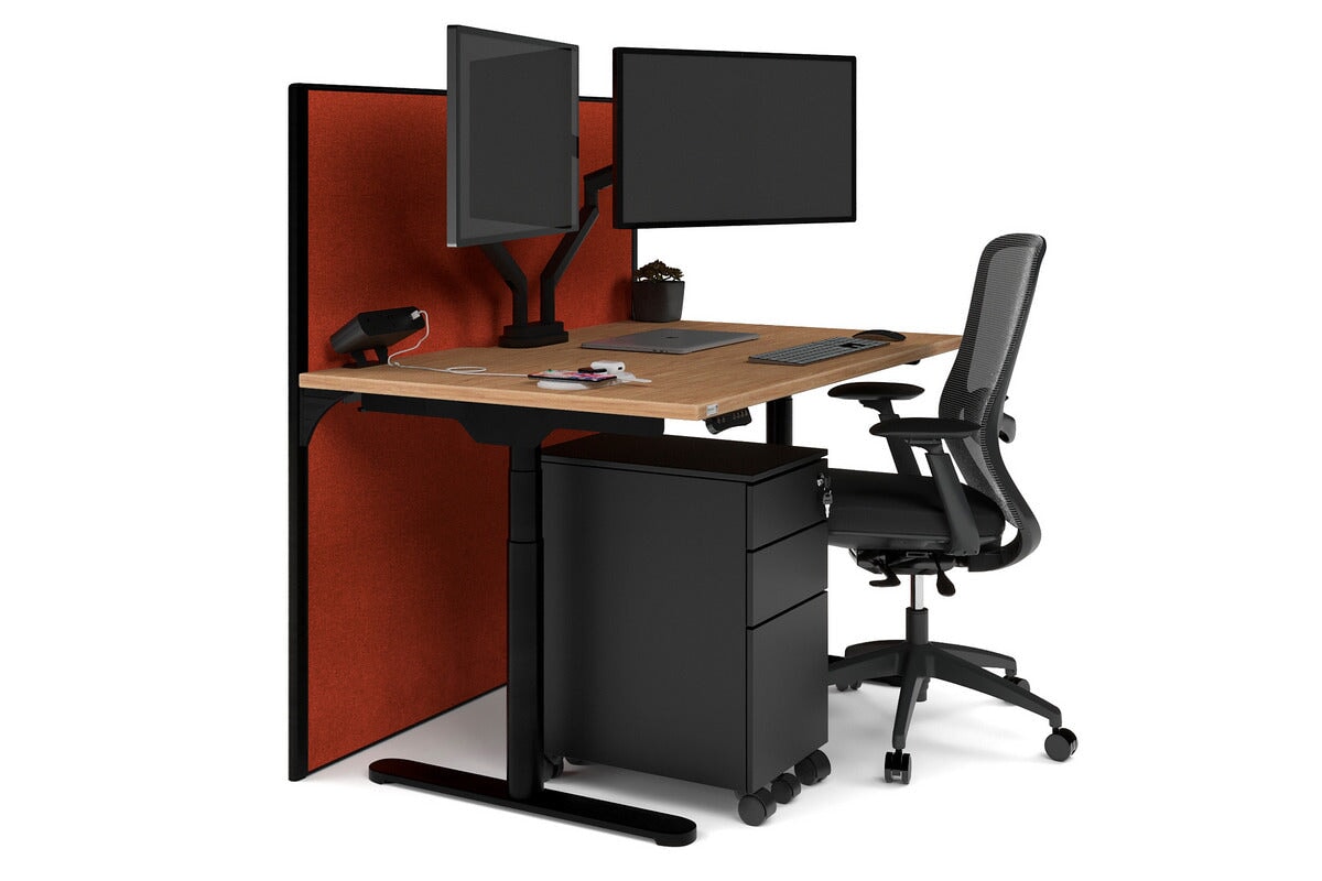 Flexi Premium Height Adjustable Single Workstation Desk - 1400L x 800W with Cable Management - Ergonomic Standing Desk for Home Office & Workspace