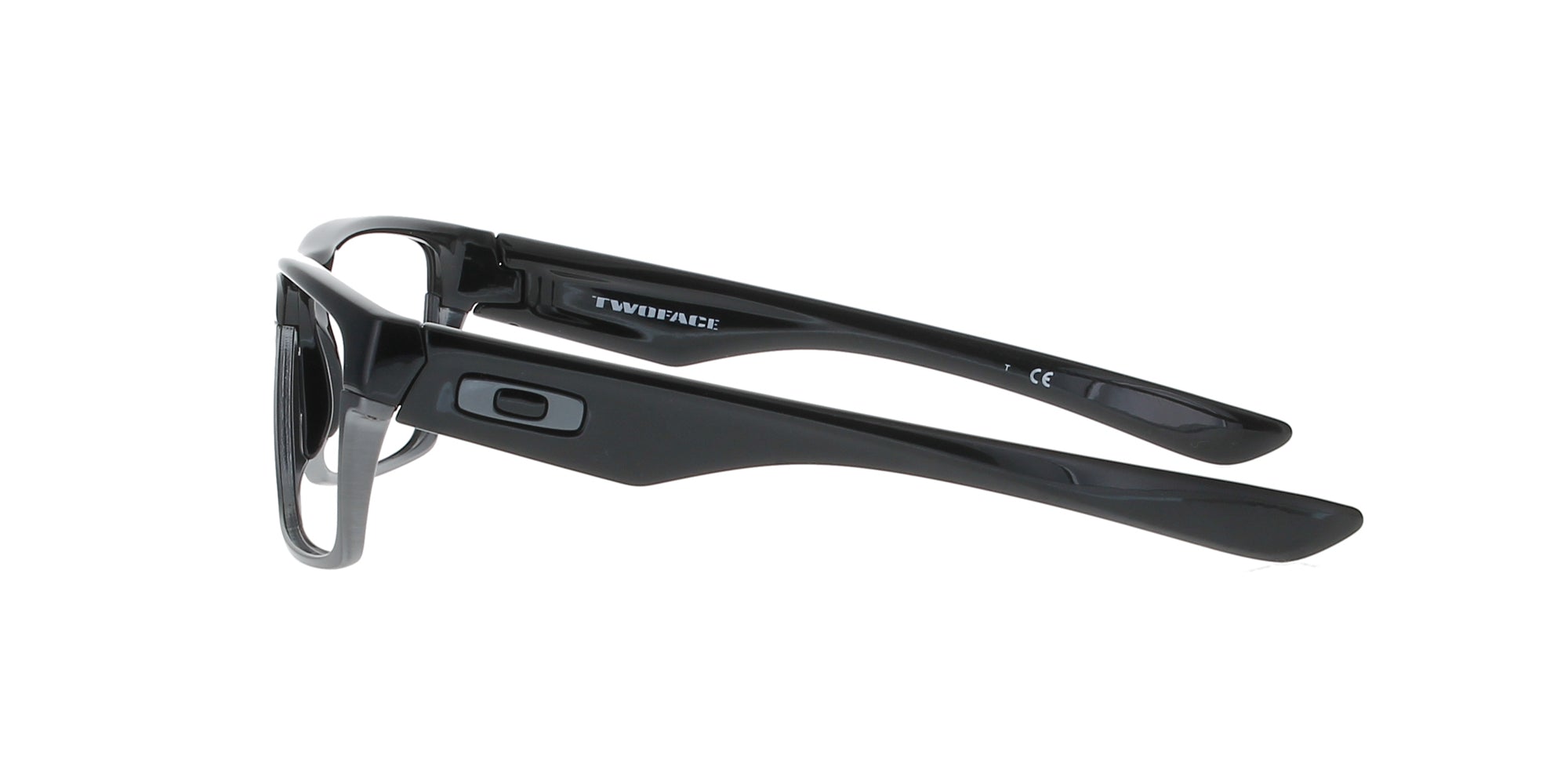 Oakley Twoface Sunglasses - Black & Silver Polarized Frame for Men & Women - UV Protection, Stylish & Durable for Running, Driving, Outdoor Sports