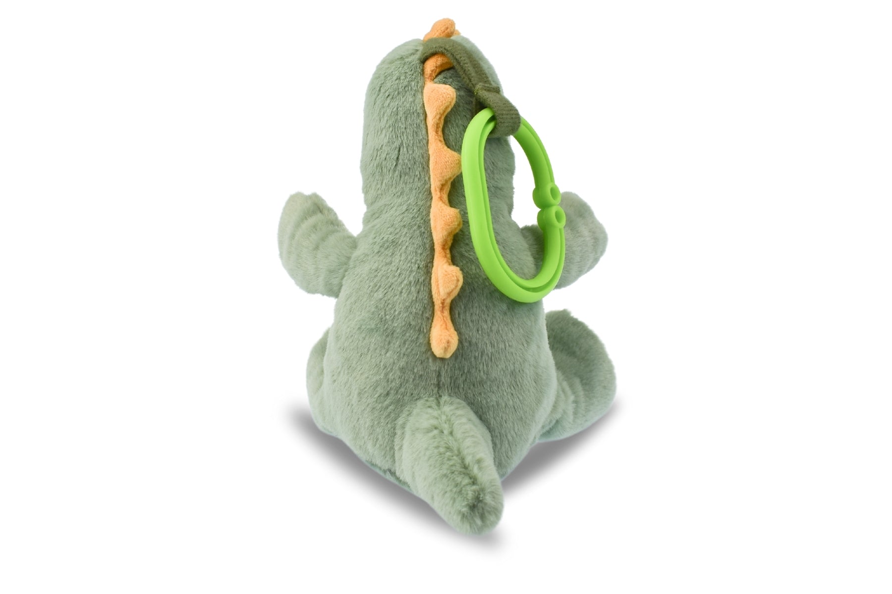 Snuggle Buddy Minty Dinosaur Jiggle & Shake Clip Toy - Soft Plush Dinosaur Clip for Kids, Babies & Toddlers - Perfect for Strollers, Car Seats & Backpacks