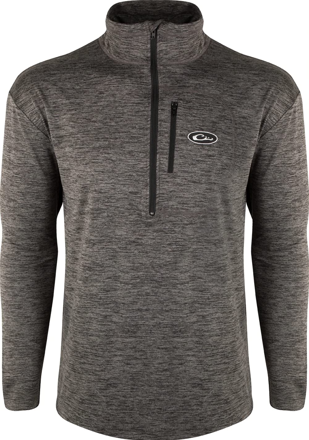 Drake Waterfowl Men's Baselayer Top - Charcoal Heather Thermal Underwear for Hunting & Outdoor Activities